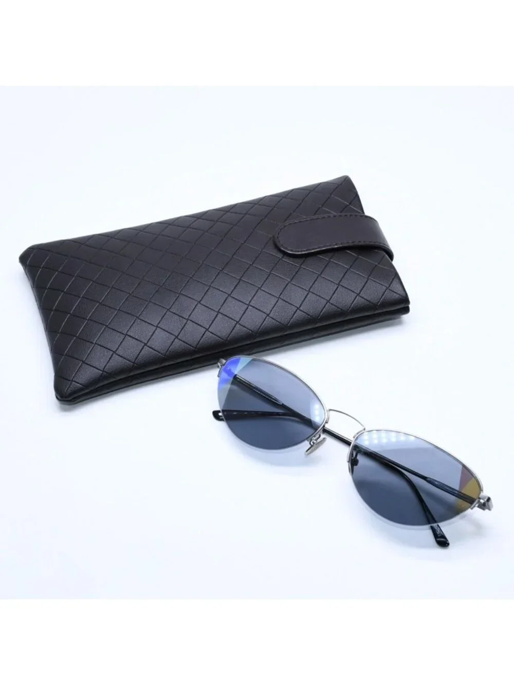 Bottega Veneta Half Rim Sunglasses Eyewear 001 60 Intrecciato